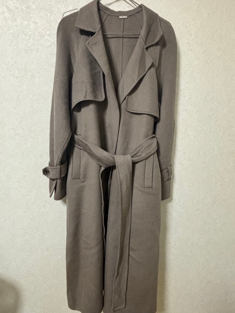 SNIDEL ウロコカシミアスタンダードカラーコート　モカ