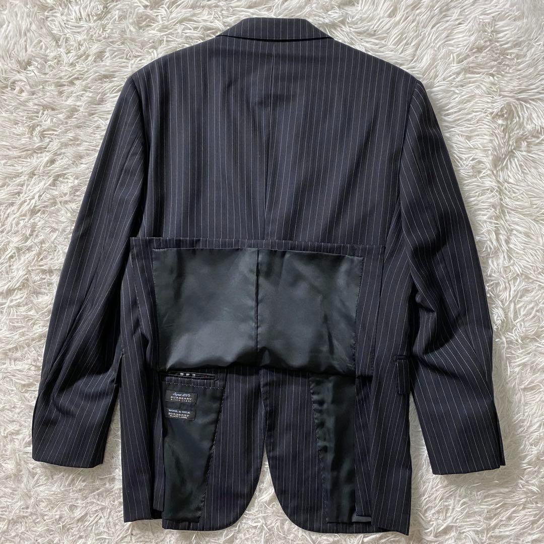 【極美品】バーバリーブラックレーベル　セットアップスーツ　通年ウール　シルク混