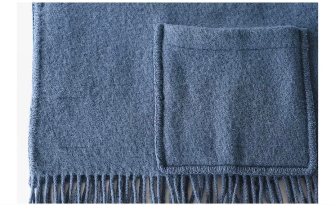 【連休限定お値下げ】LAPUAN KANKURIT ポケット付きショール ブルー