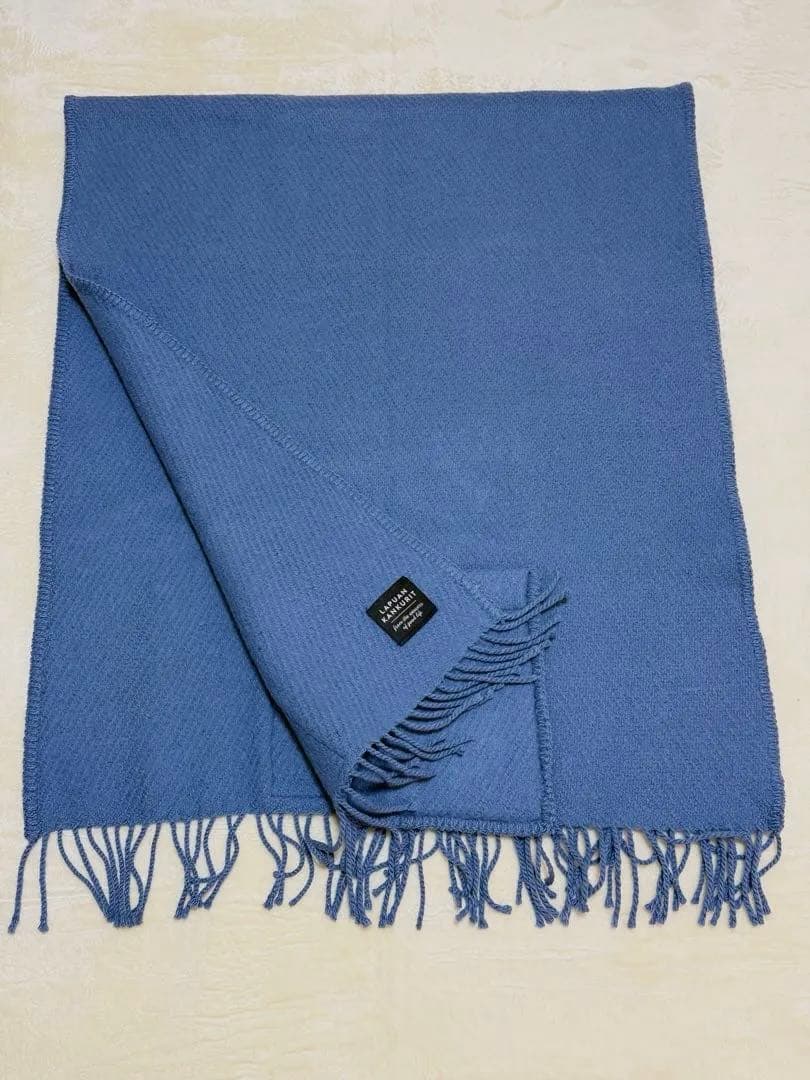 【連休限定お値下げ】LAPUAN KANKURIT ポケット付きショール ブルー
