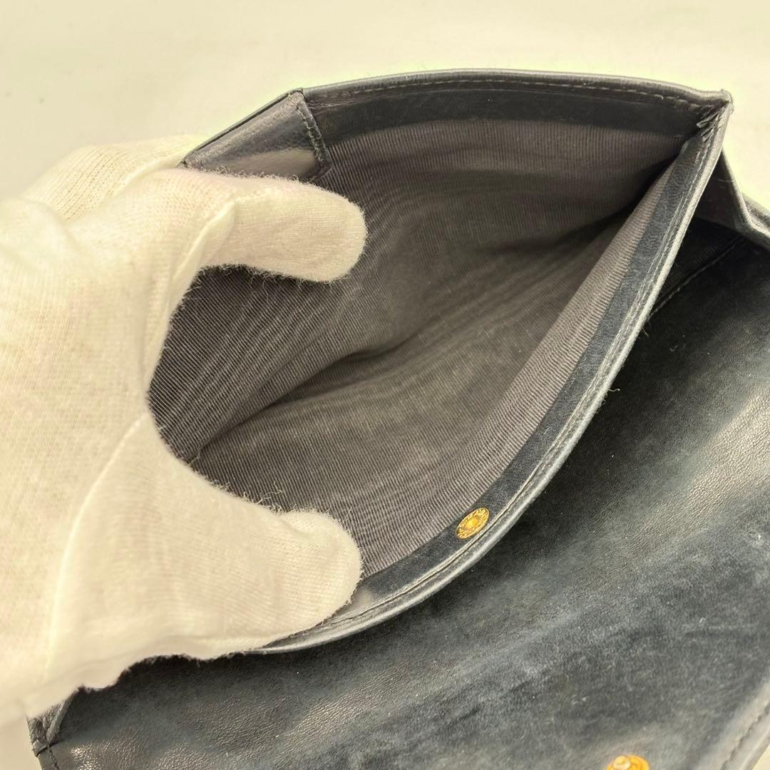 シャネル ビコローレ 長財布 ラムスキン ブラック 1017-S7096s