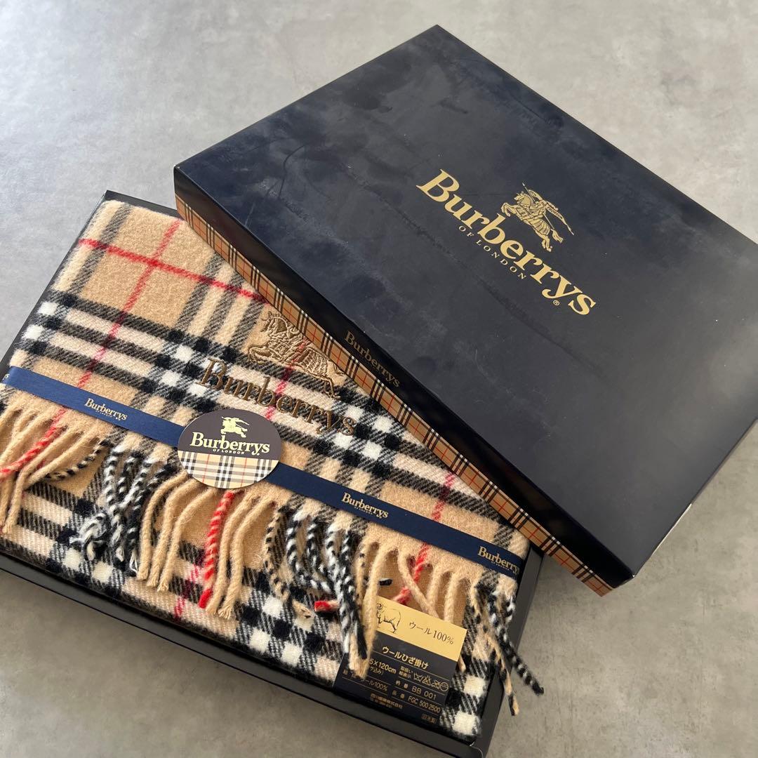 【未使用】 バーバリー ノバチェック ウール ブランケット Burberrys