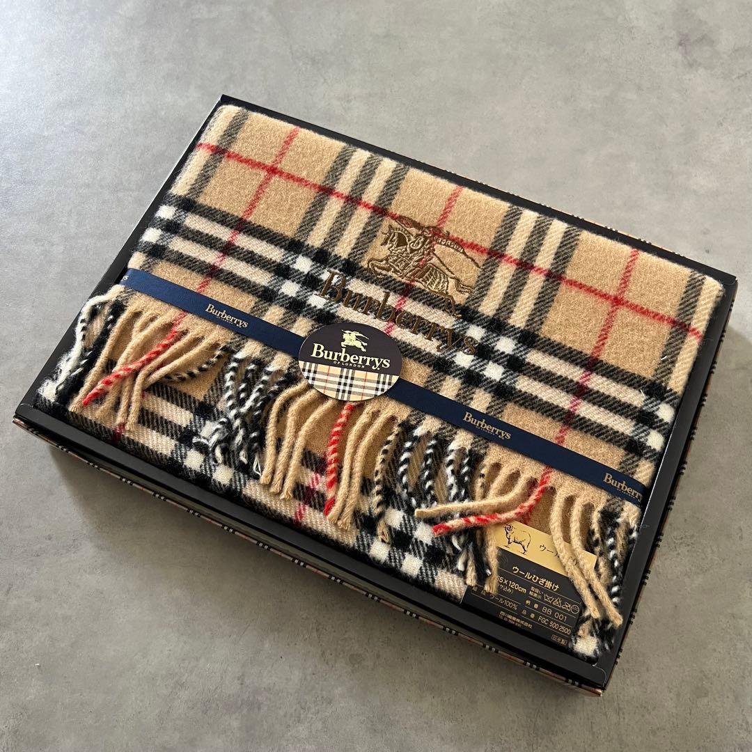 【未使用】 バーバリー ノバチェック ウール ブランケット Burberrys