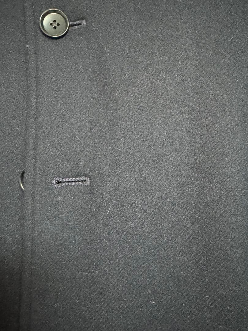 ふじふじ　スーパー140'S メルトン シングル ロング Pコート