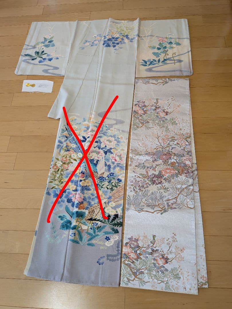 専用ページ☆高級　西陣織　袋帯　花鳥　シルバー　結婚式　入学式　卒業式