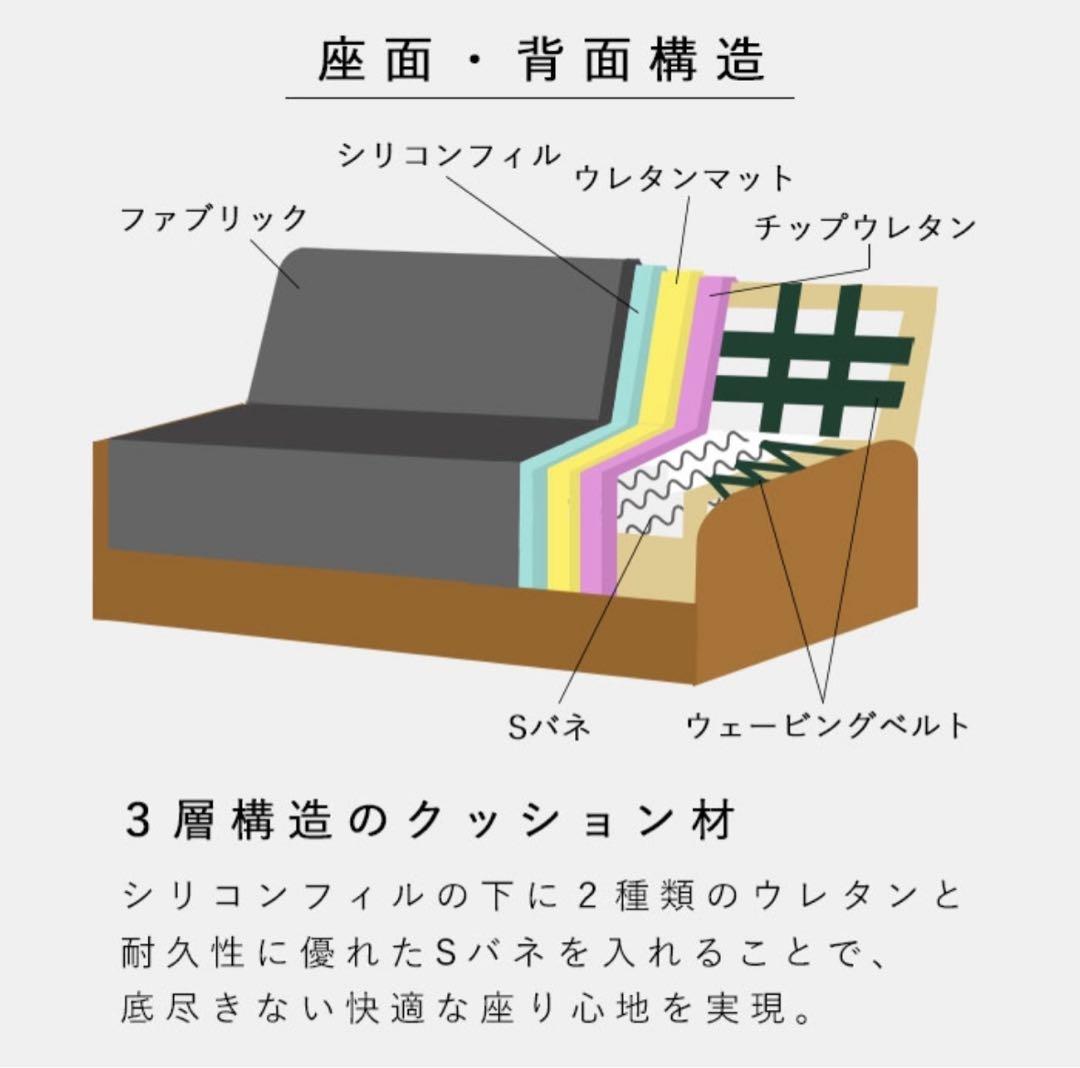 ソファー 2人掛け 北欧 木製 リビングソファ