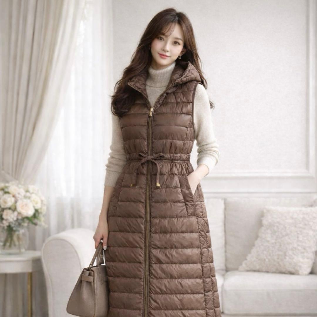 美品✨MaxMara THECUBE ロングダウンベスト ロングジレ 38