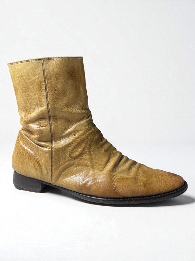 Mihara Yasuhiro 初期 炙り出しサイドジップブーツ 27