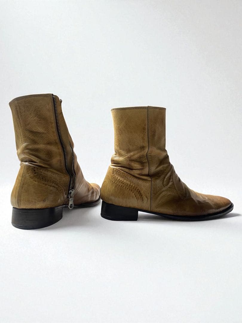 Mihara Yasuhiro 初期 炙り出しサイドジップブーツ 27