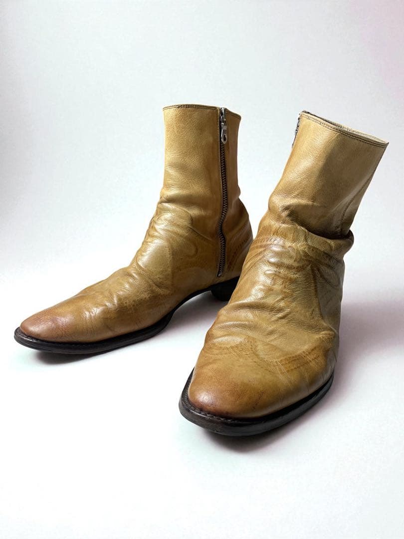 Mihara Yasuhiro 初期 炙り出しサイドジップブーツ 27