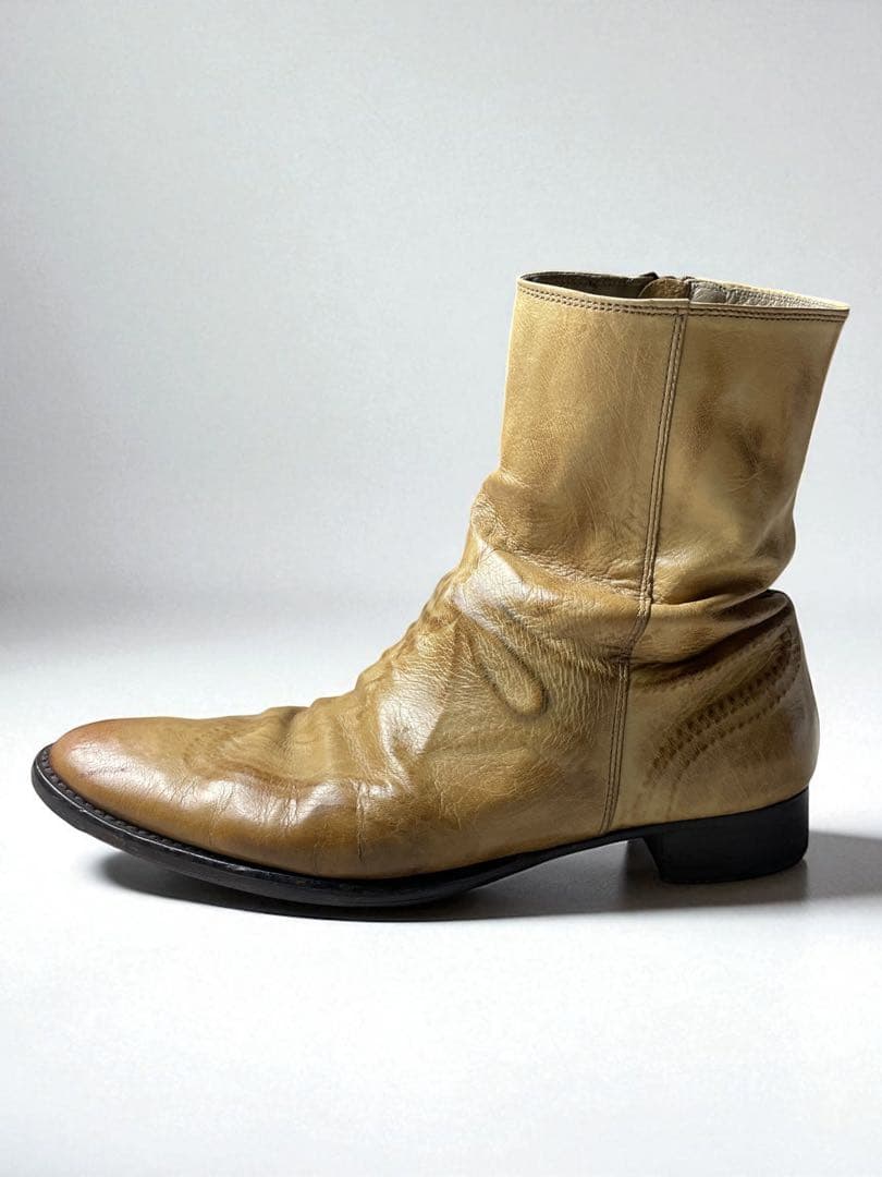 Mihara Yasuhiro 初期 炙り出しサイドジップブーツ 27