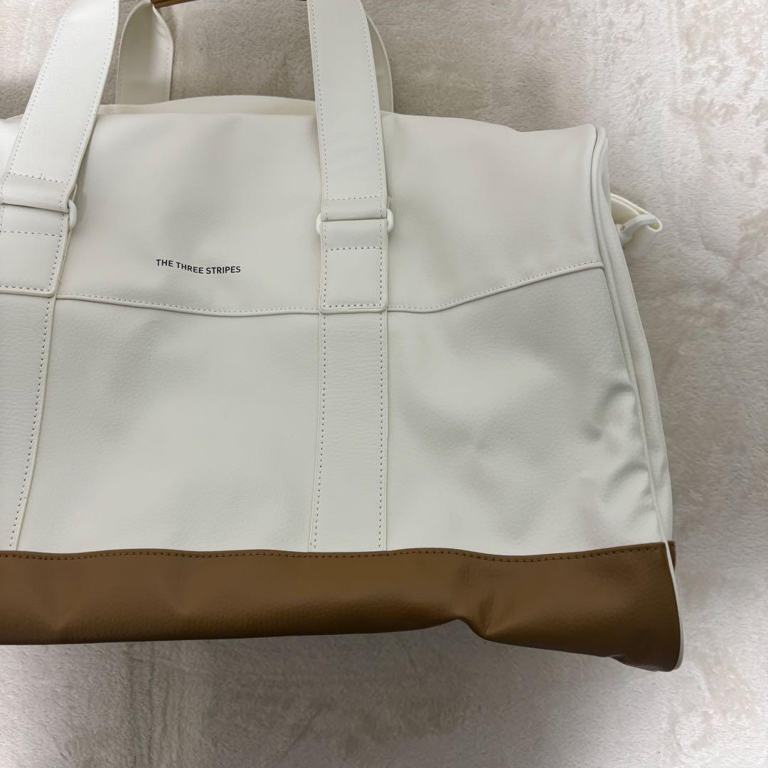 未使用adidas Golfアディダスゴルフ 合成皮革 ボストンバッグ　ベージュ