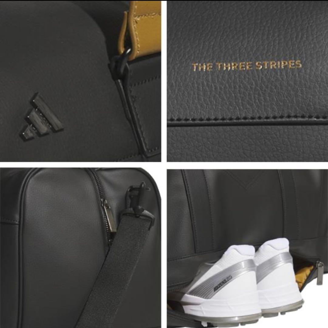 未使用adidas Golfアディダスゴルフ 合成皮革 ボストンバッグ　ベージュ