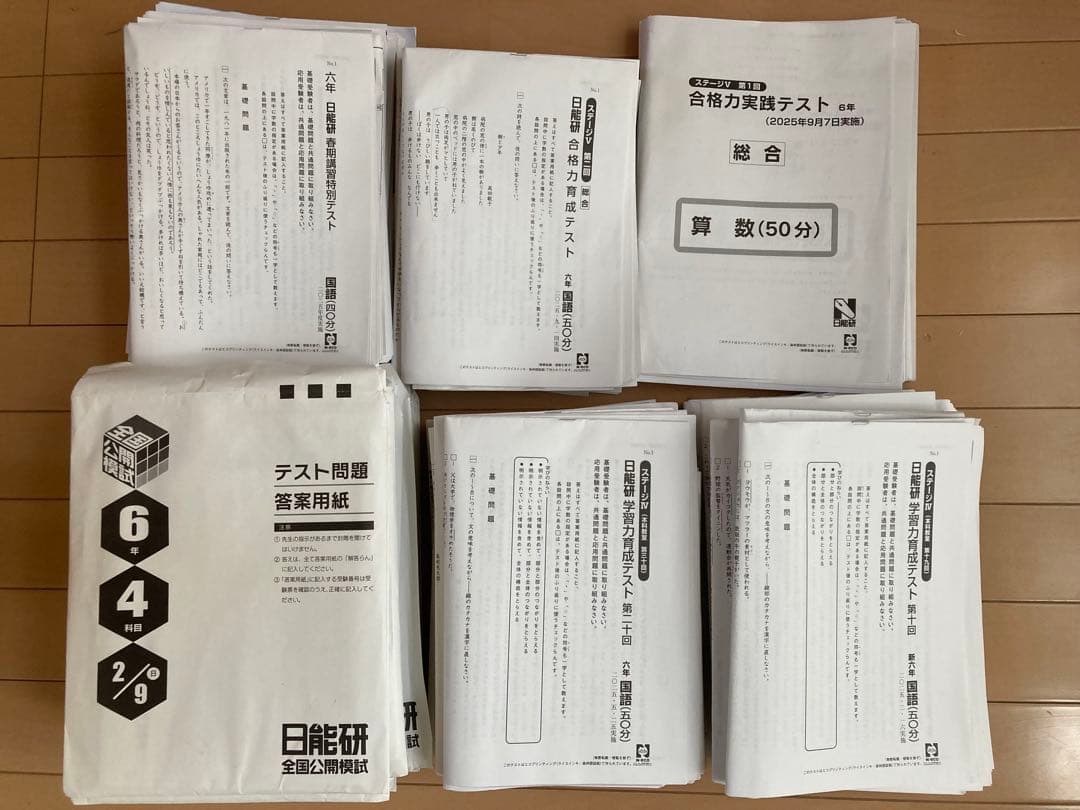 ‼️Mac‼️日能研 6年テスト 2025年度 公開模試 育成 夏春講習