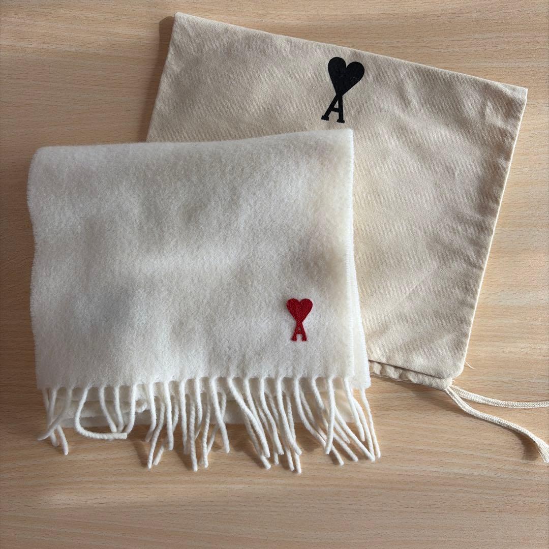 アミパリ アミパリス マフラー ホワイト 白