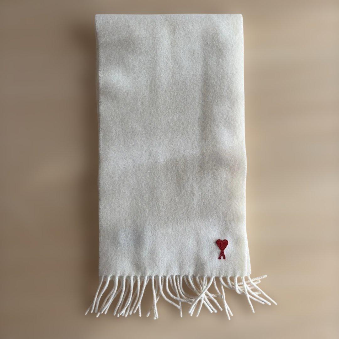 アミパリ アミパリス マフラー ホワイト 白