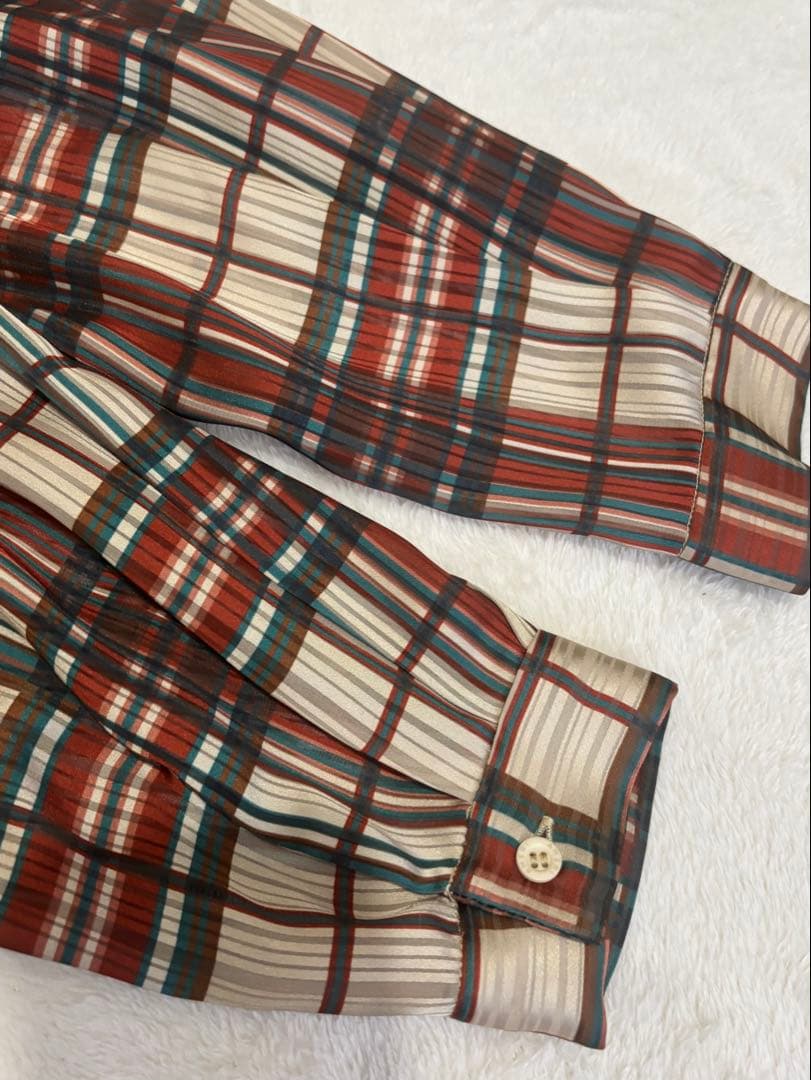 AMERI 夏帆さん着用　チェック　フレア　ロングワンピース　長袖　アメリ