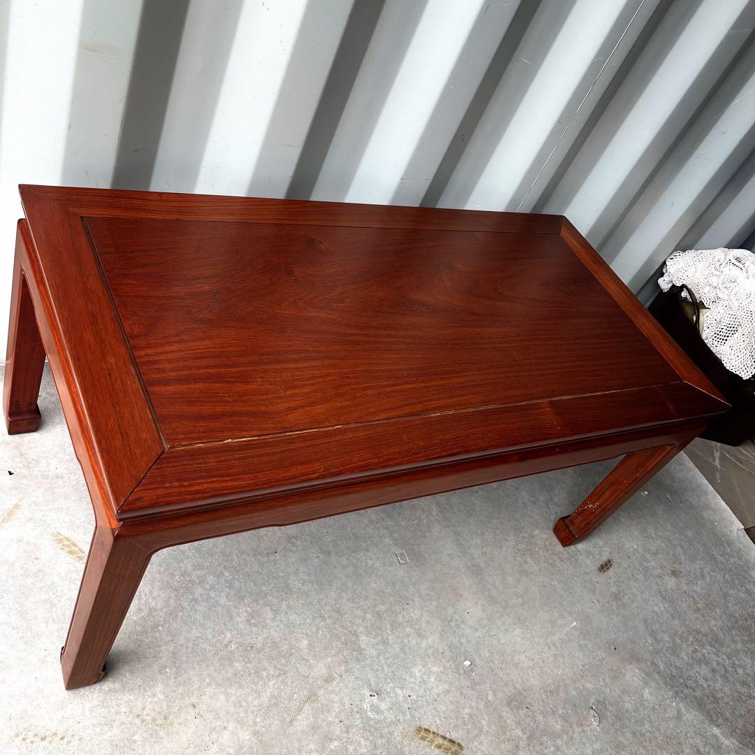 取付無料！中国美術 唐木 花梨 おしゃれアンティーク センターローテーブル✨