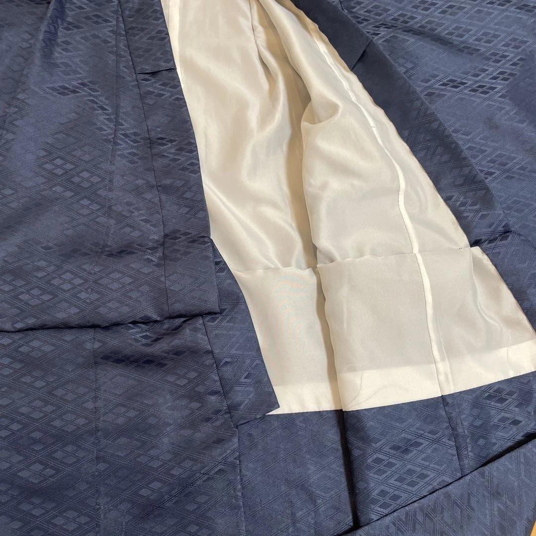 七五三 水色着物フルセット男の子100〜120扇子と鷹のデザイン