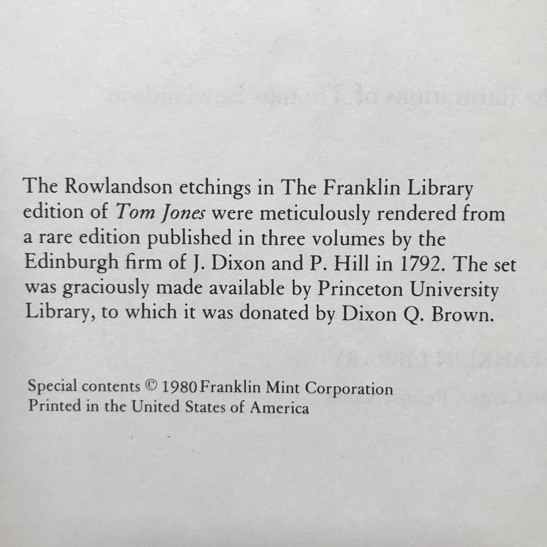 洋書 The History of Tom Jones A Foundling