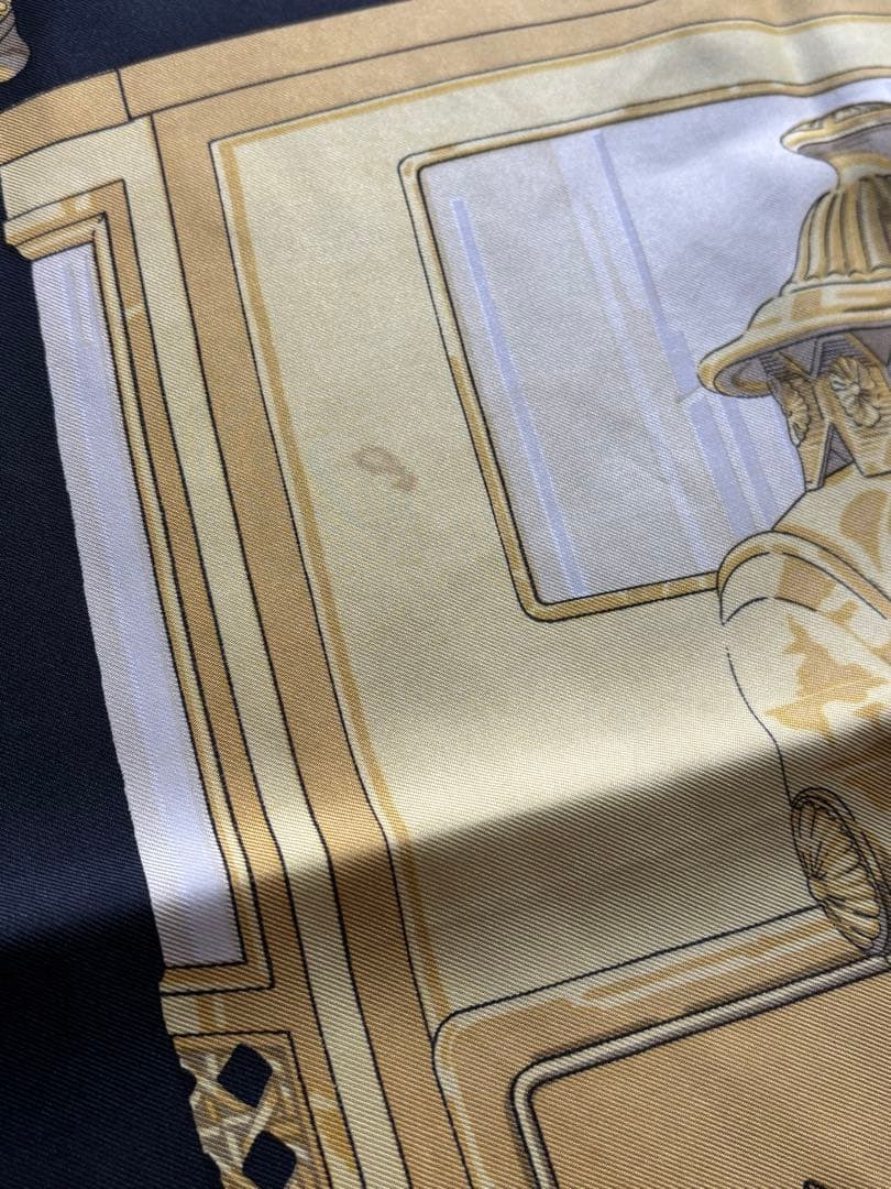 エルメス HERMES カレ90 FEUX DE ROUTE 馬車のランタン