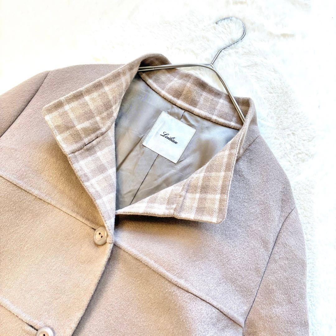 大きいサイズ Leilian カシミヤ100% ミドルコート 13 上質