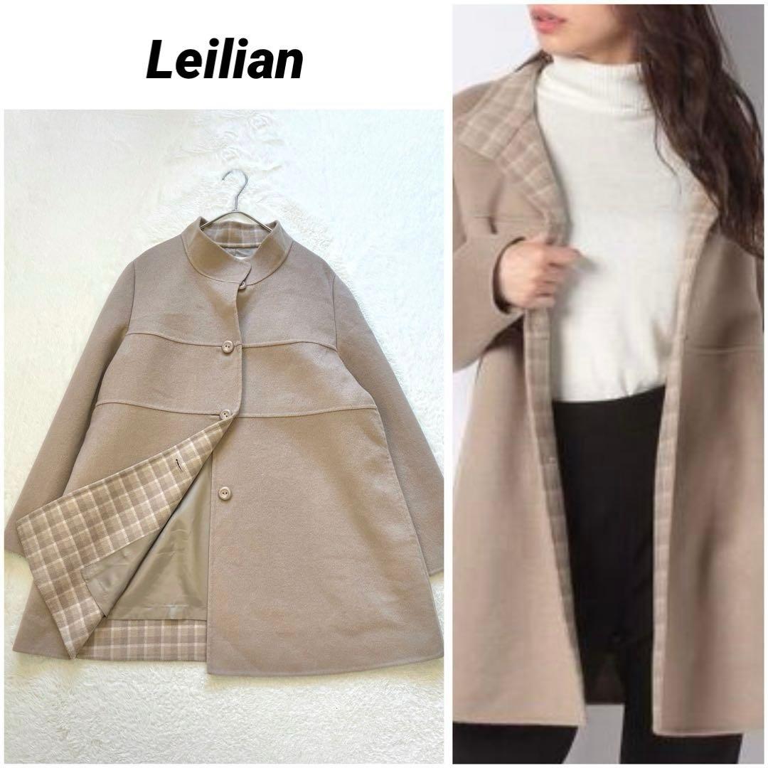 大きいサイズ Leilian カシミヤ100% ミドルコート 13 上質