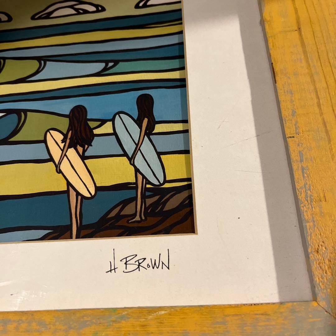 ヘザーブラウン South Point サウスポイント アート絵画　額セット