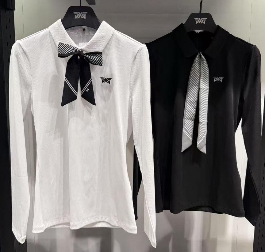 PXG ゴルフ レディース 長袖 トップス バタフライカラー 秋冬新作