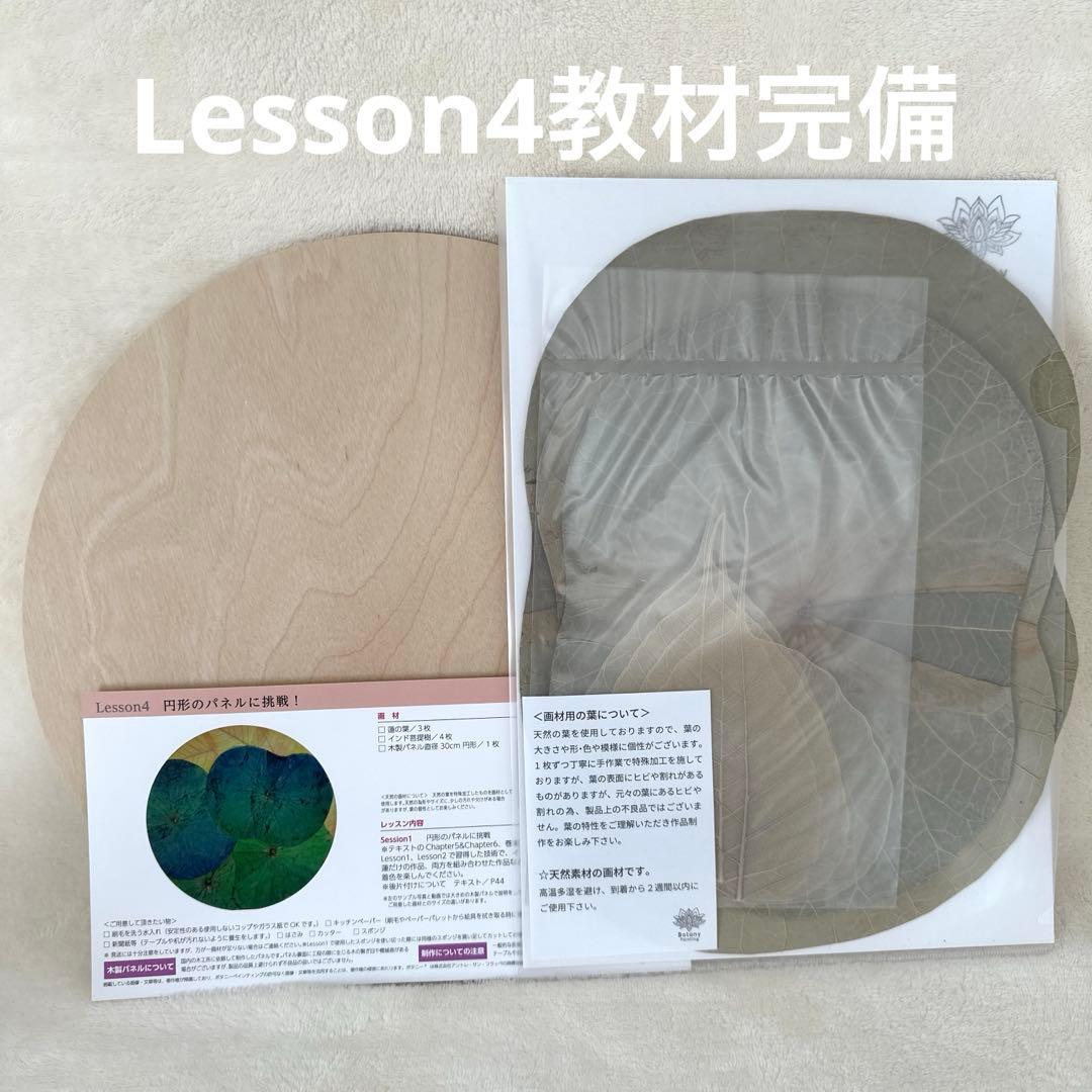 ボタニーペインティング　通信講座　全4回分セット　菩提樹　蓮の葉　ボタニカル