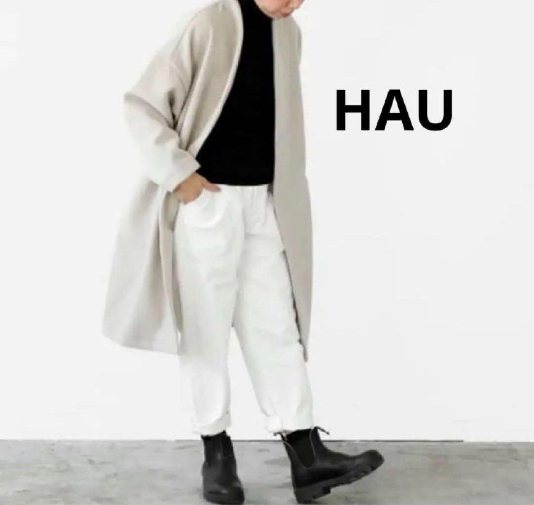 【美品】CLASKA HAU クラスカ　ハウ メルトンコート　ノーカラーコート