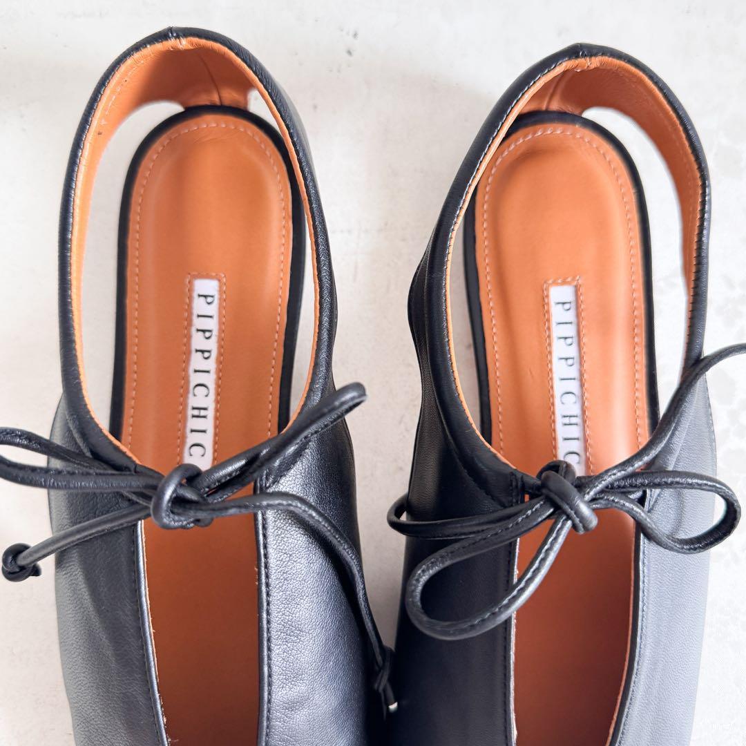 ✨未使用級✨ピッピシック アンバーココ レザー フラットシューズ 37.5