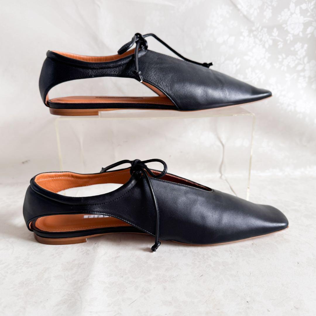 ✨未使用級✨ピッピシック アンバーココ レザー フラットシューズ 37.5