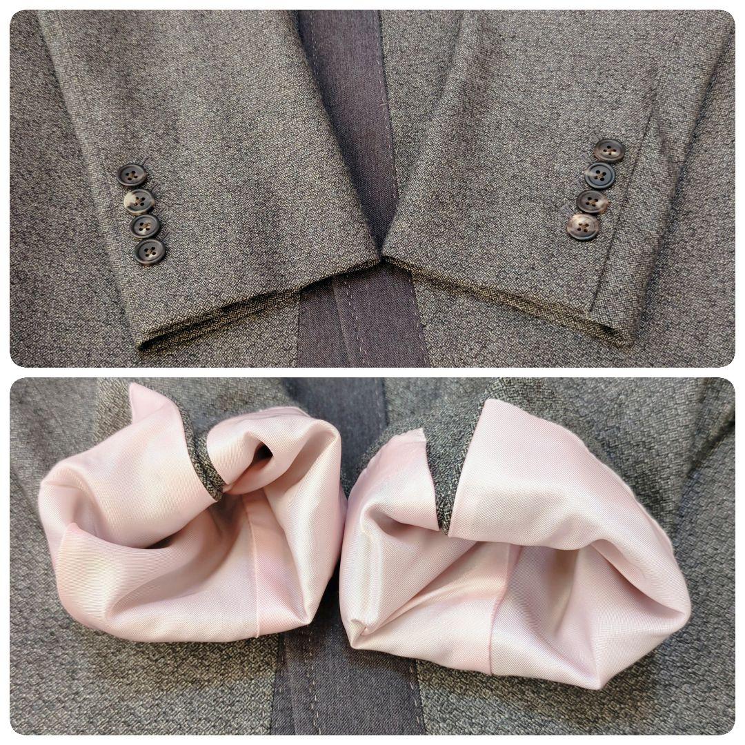 ポールスミスコレクションテーラードジャケットツイード異素材ドッキング L グレー