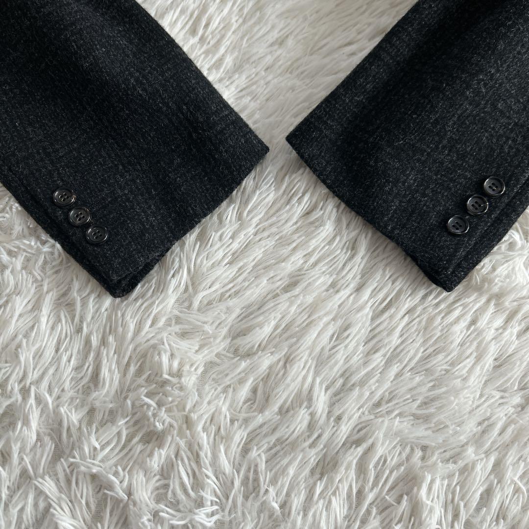 未使用級✨ コムデギャルソンオム 田中オム テーラードジャケット チェック 黒