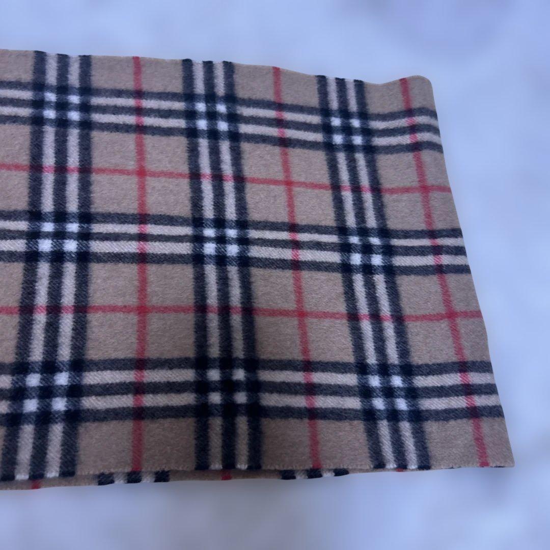 【極美品】　バーバリー　マフラー　カシミヤ100% チェック　ブラウン　ベージュ