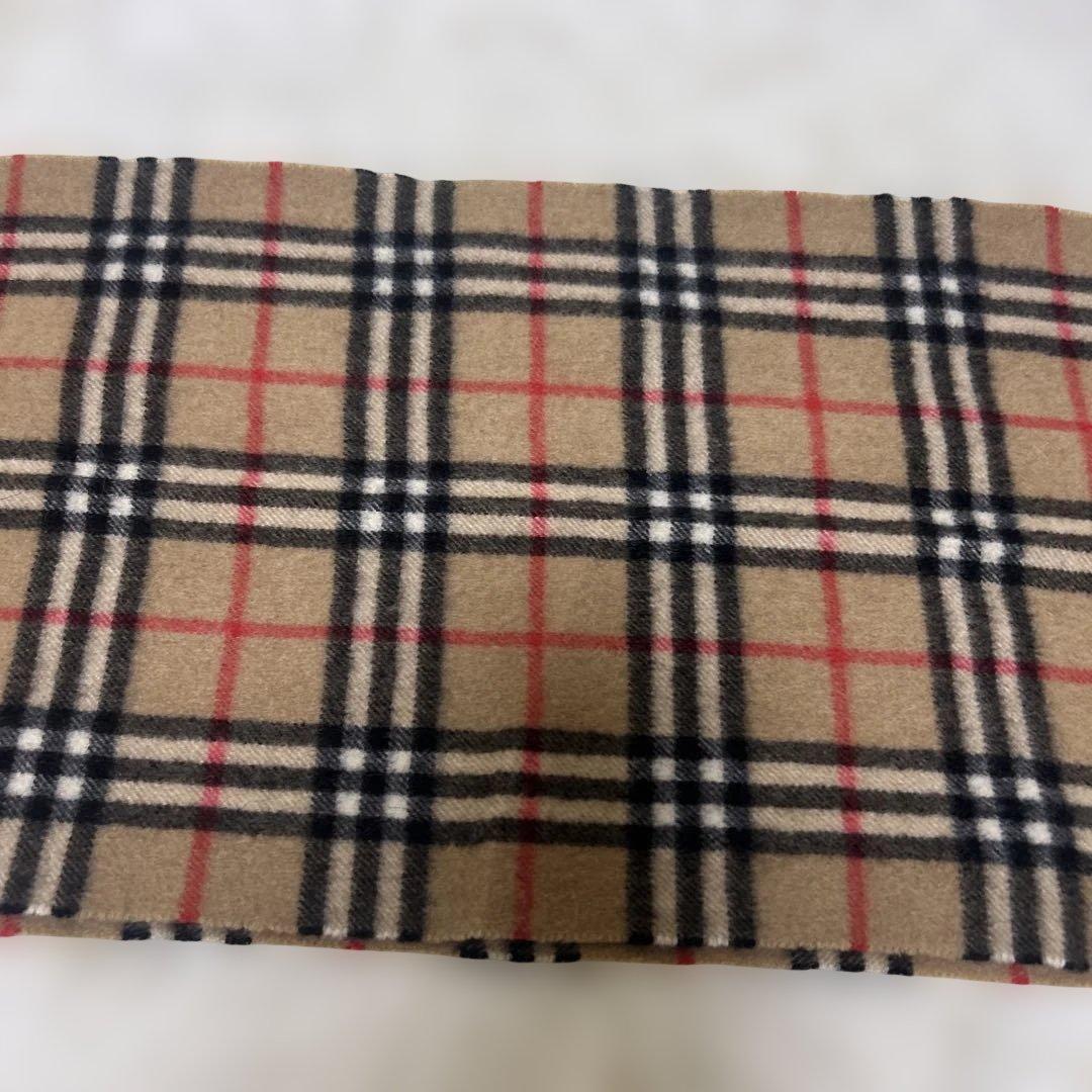 【極美品】　バーバリー　マフラー　カシミヤ100% チェック　ブラウン　ベージュ