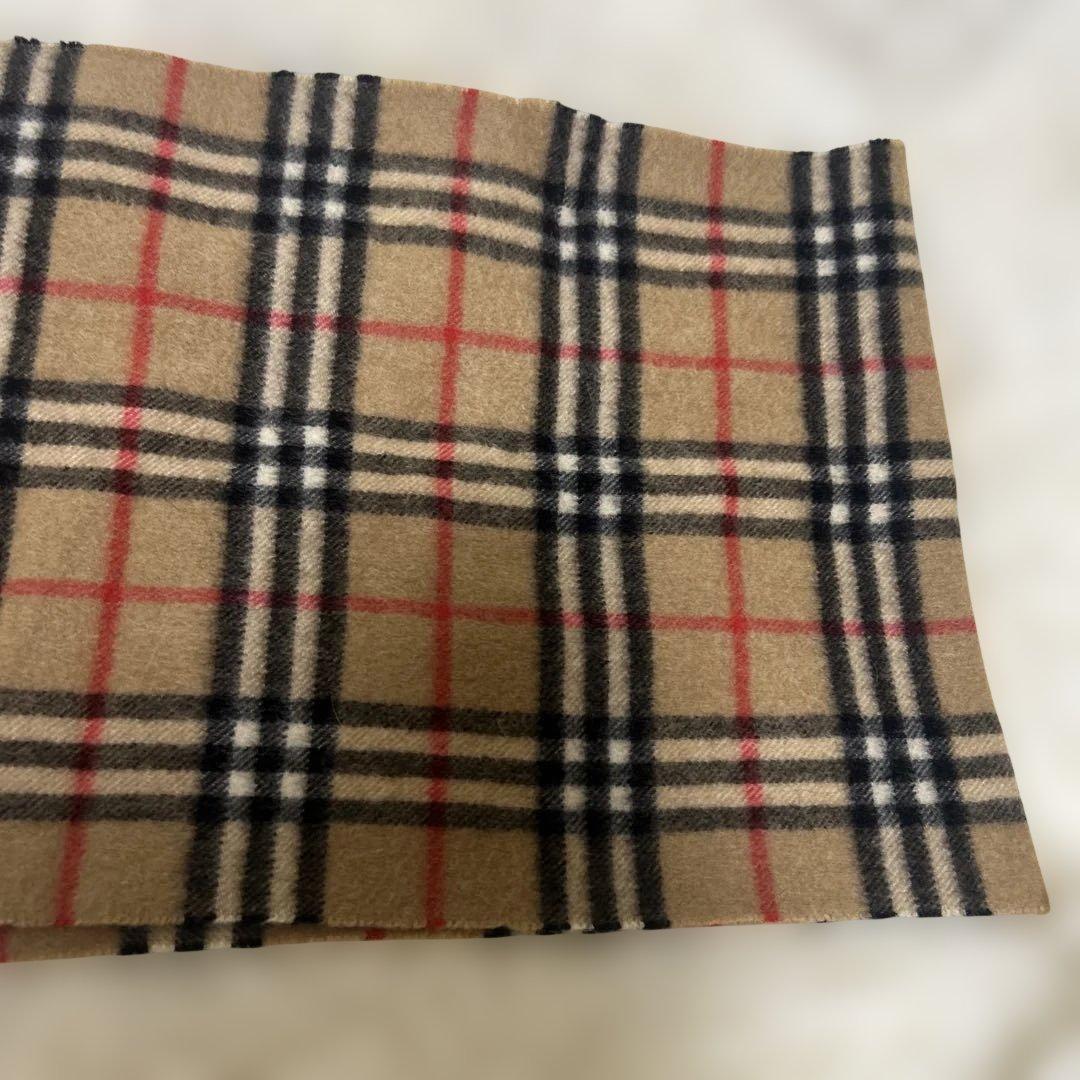 【極美品】　バーバリー　マフラー　カシミヤ100% チェック　ブラウン　ベージュ