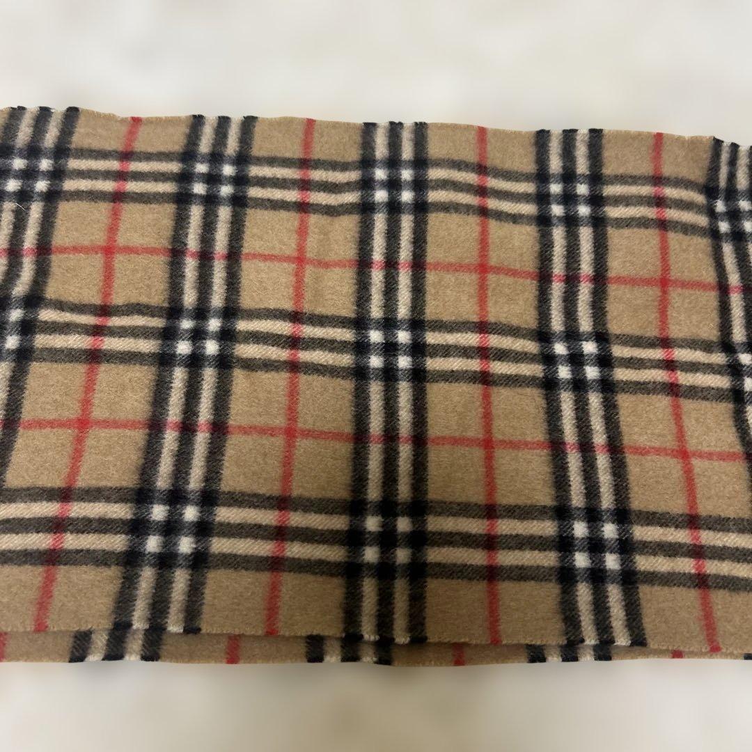 【極美品】　バーバリー　マフラー　カシミヤ100% チェック　ブラウン　ベージュ