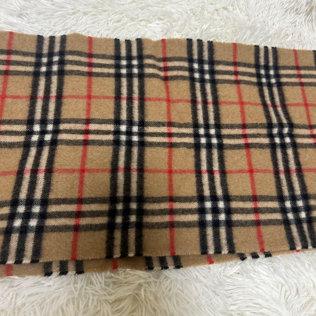 【極美品】　バーバリー　マフラー　カシミヤ100% チェック　ブラウン　ベージュ