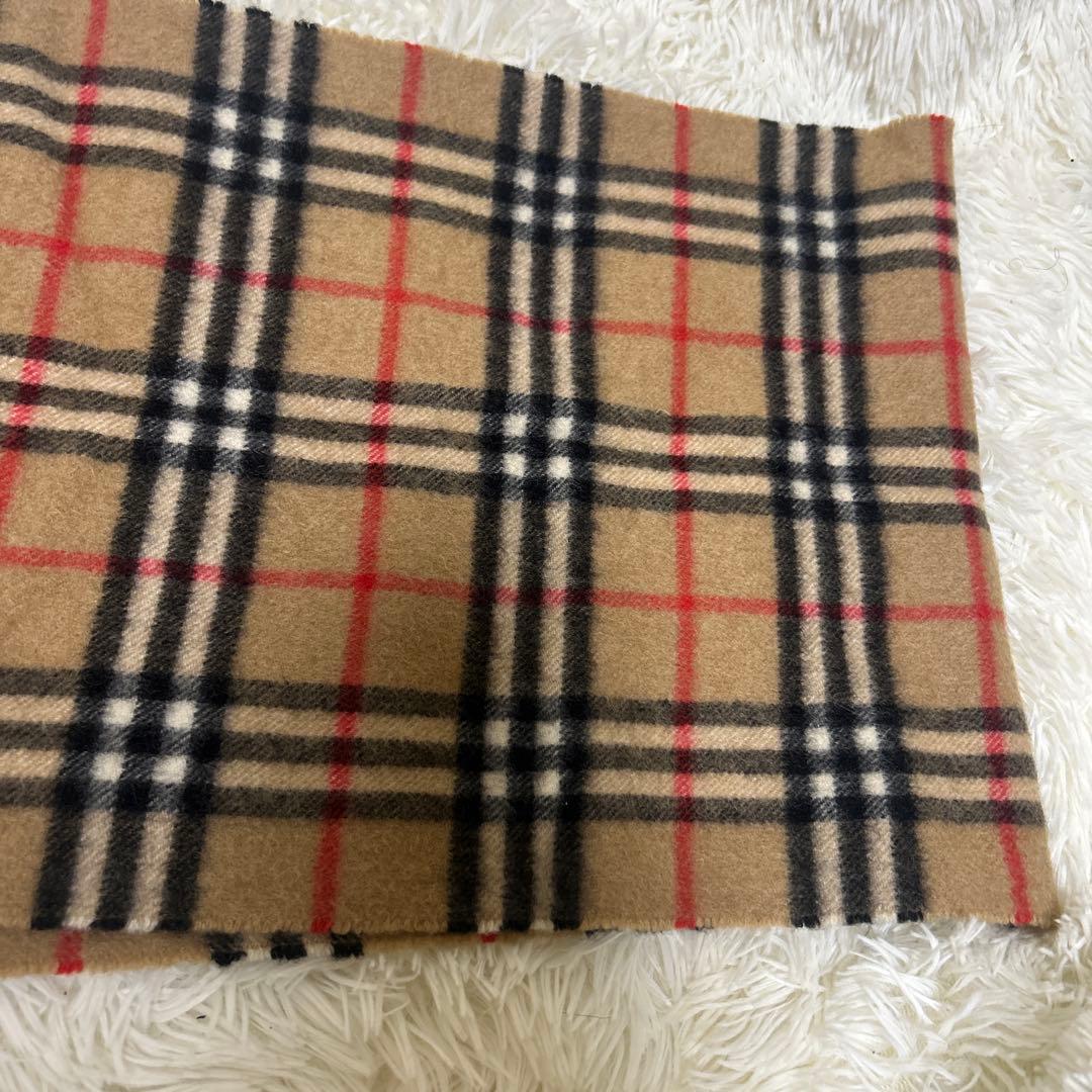 【極美品】　バーバリー　マフラー　カシミヤ100% チェック　ブラウン　ベージュ