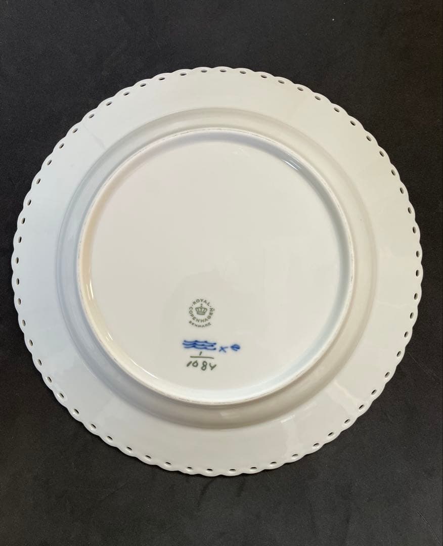 コペンハーゲン　ブルーフルーテッド フルレース プレート 25cm ②