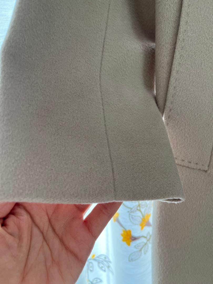 美品　23区 アンゴラ混 チェスターコート ベージュ 38