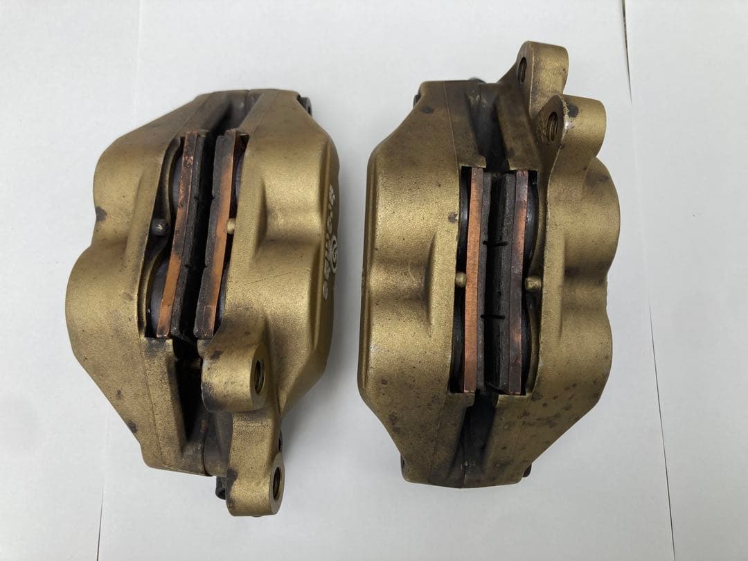 bremboブレーキキャリパーゴールド4ポット40mm 2セット ブレーキホース