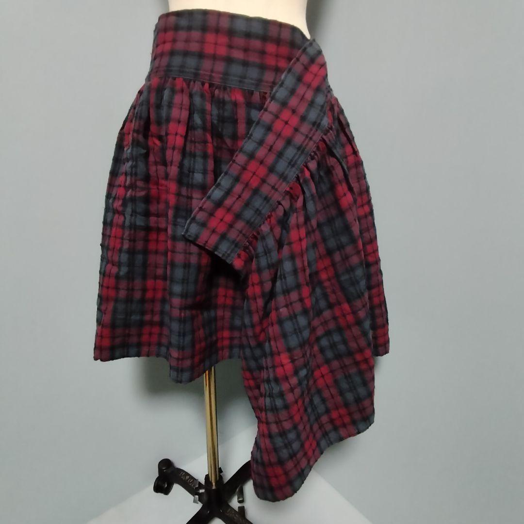 希少LIMI fue◆リミフゥ◆チェック柄が可愛い！変形ラップスカート