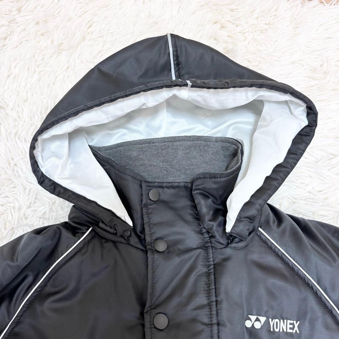 【鬼美品】YONEX 中綿 ベンチコート ブラック L