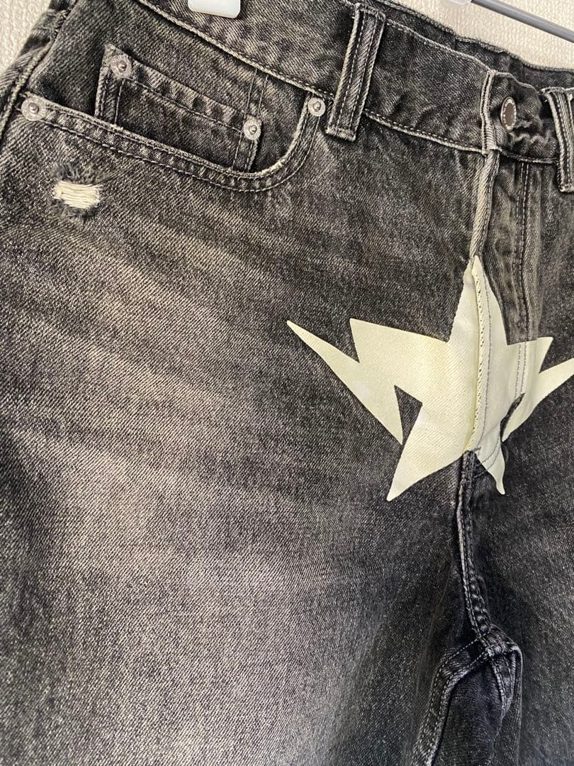 【希少】A BATHING APE アベイシングエイプ デニムショーツ 星 M