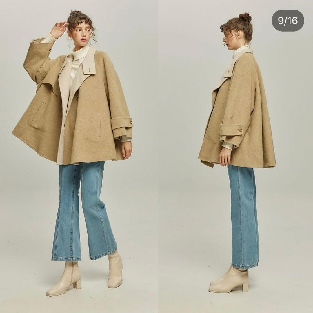 タグ付　tnewties 2WAYコート　リバーシブル　また冷凍食品を食べるの？