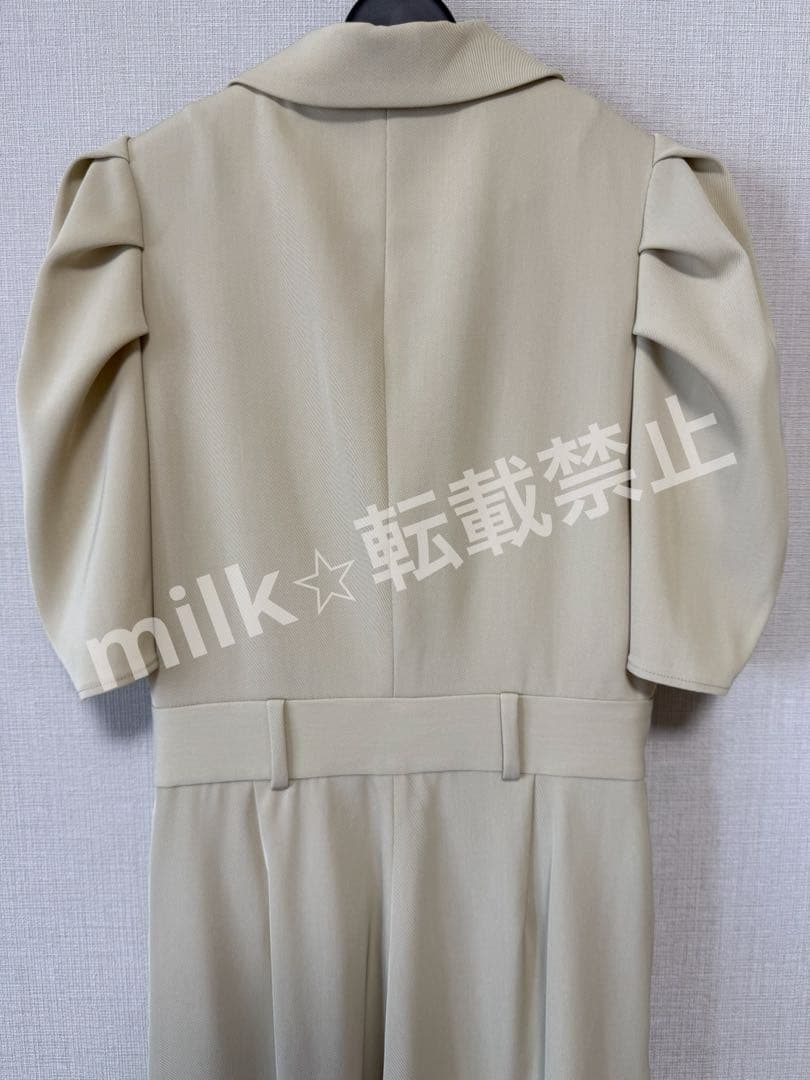 anuans タックスリーブテーラードオールインワン