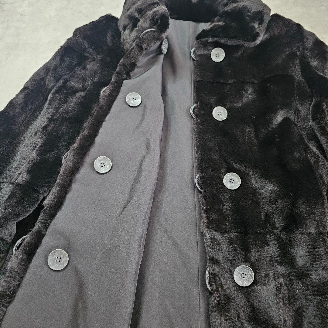 ロングファーコート 毛皮 シルク ウィーゼル リバーシブル KBfur 高級